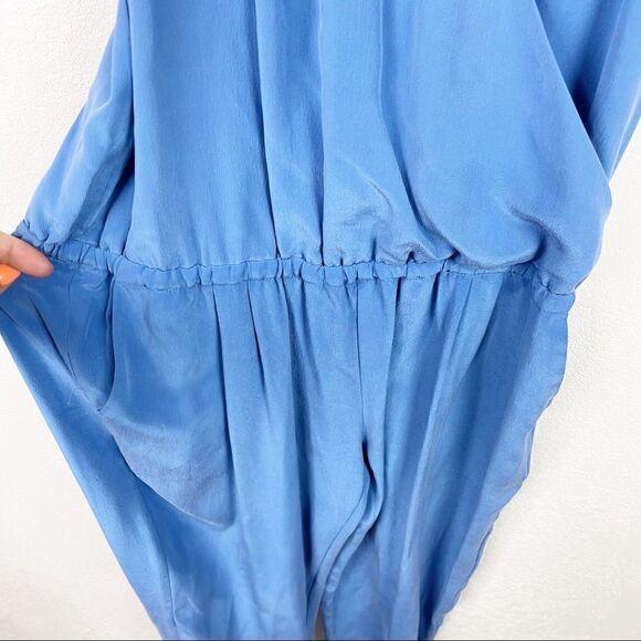 Joie Blue Silk Tank Top Jumpsuit Medium - Picture 10 of 12